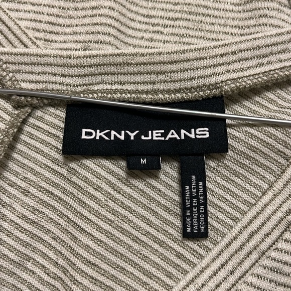 DKNY Body Fabric Blouse, Olive Green/Beige, Medium - Picture 3 of 3